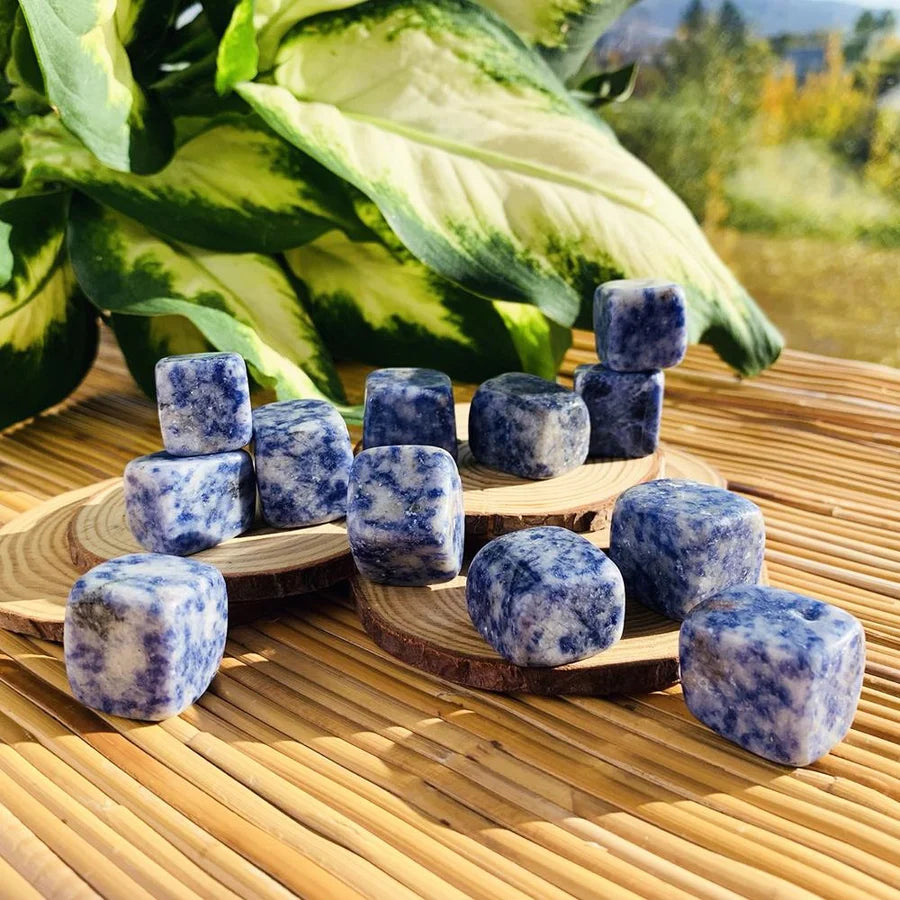 Blue Spot Jasper Tumbled Cube