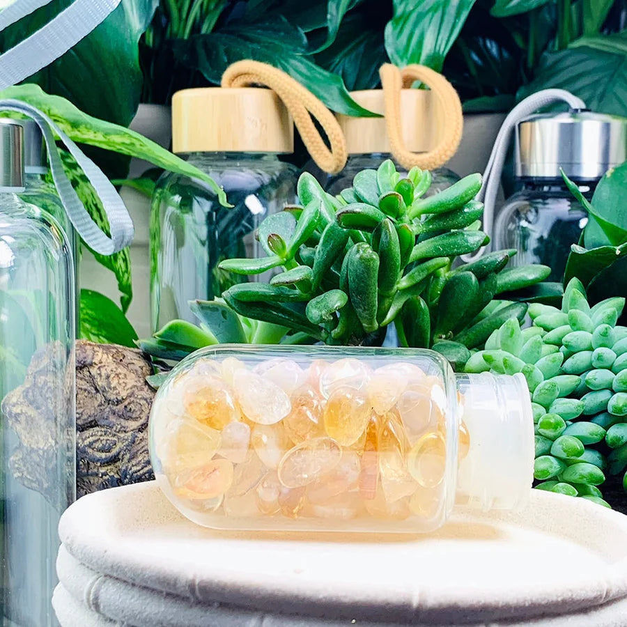 Brazilian Citrine Gem Pod Water Bottle