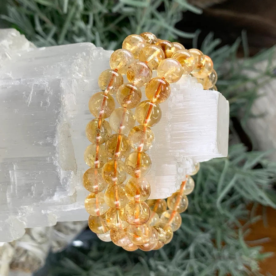 Mala Brazilian Citrine Bracelet With Velvet Pouch