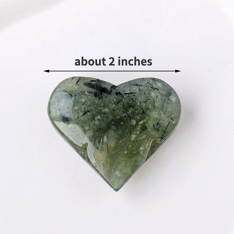 Natural Crystal Prehnite Heart