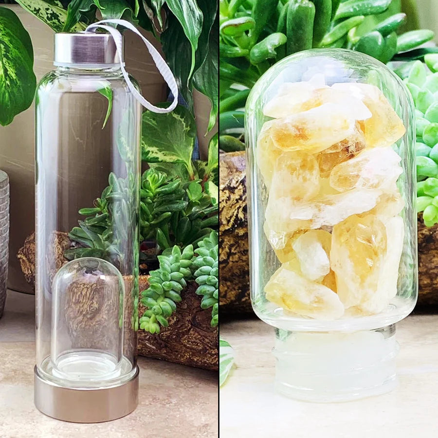 Citrine Shard Gem Pod Water Bottle