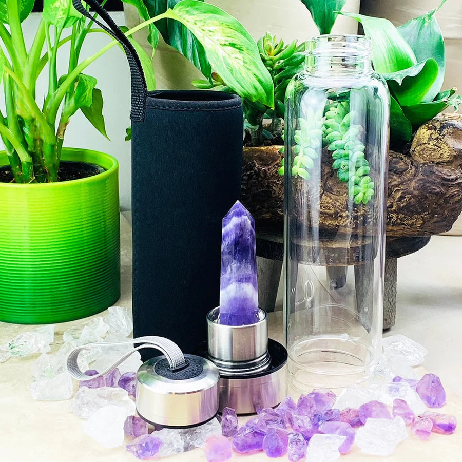 Crystal Water Bottle + Carry Case