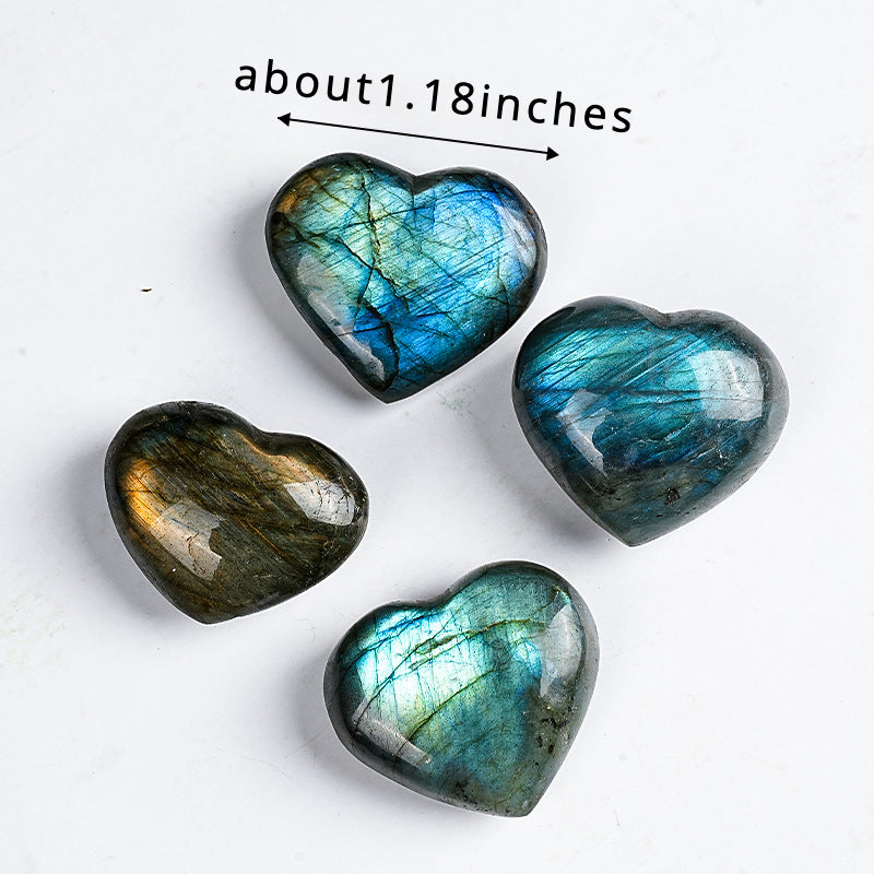 Natural Labradorite crystal heart shape