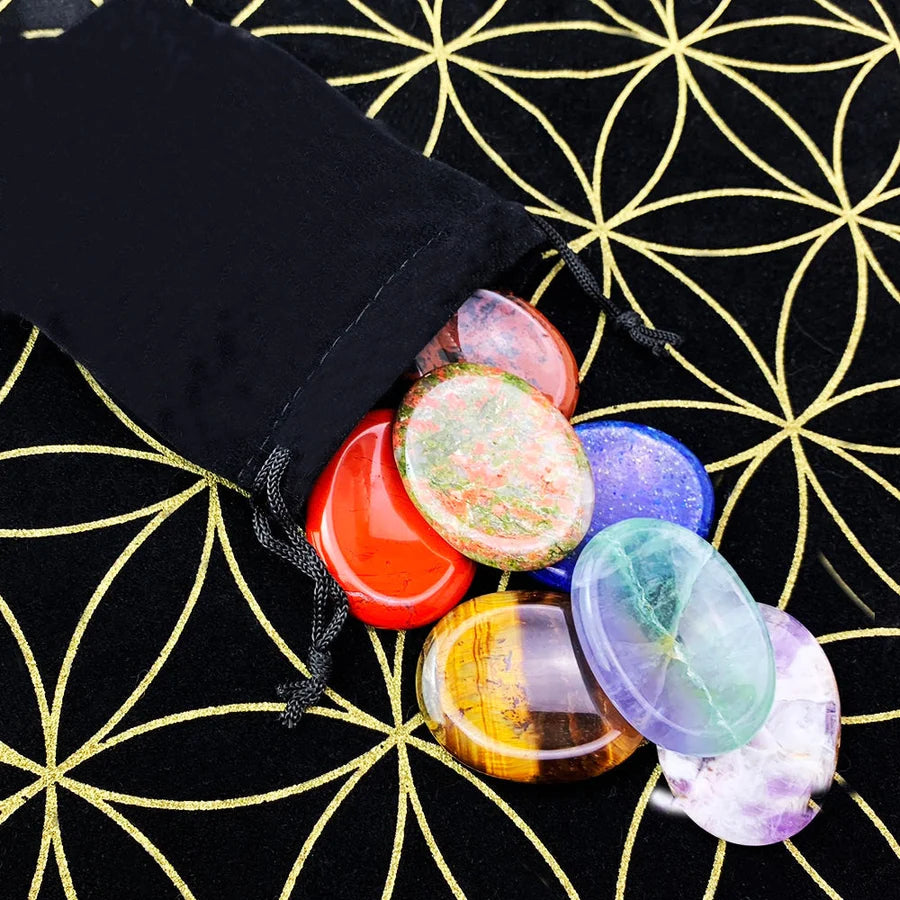 Don't Worry Stones Chakra Set Pouch Set