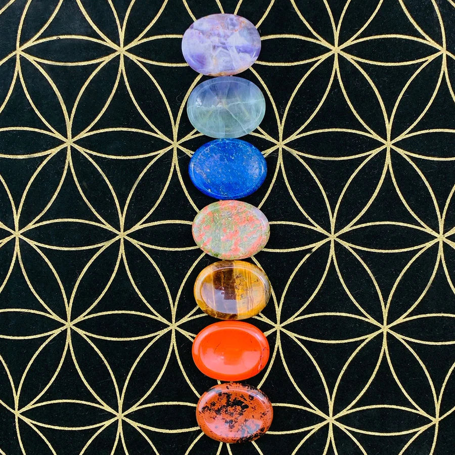 Don't Worry Stones Chakra Set Pouch Set