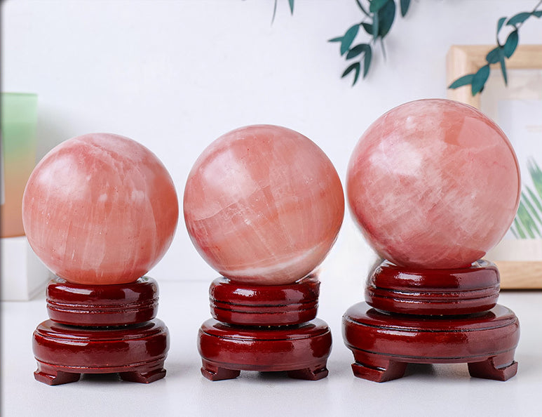 Natural Caribbean calcite crystal ball/sphere