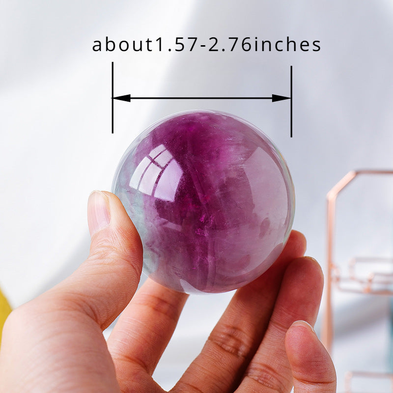 Natural Colorful Watermelon Fluorite Crystal Ball/sphere