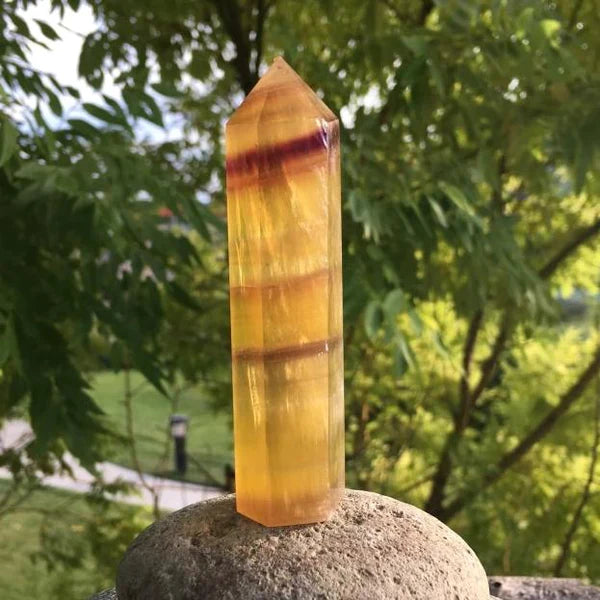 Golden Fluorite Point