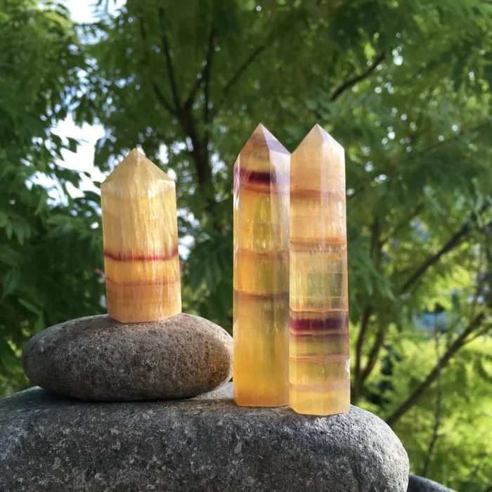 Golden Fluorite Point