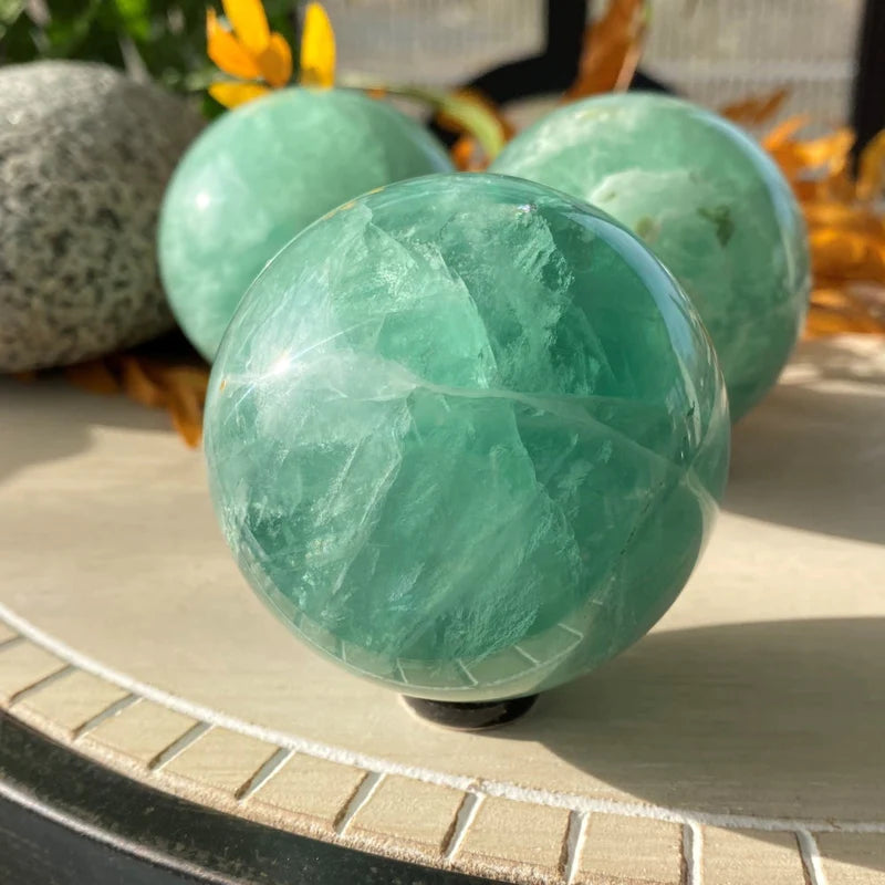 Green Fluorite Sphere