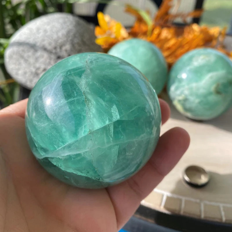 Green Fluorite Sphere