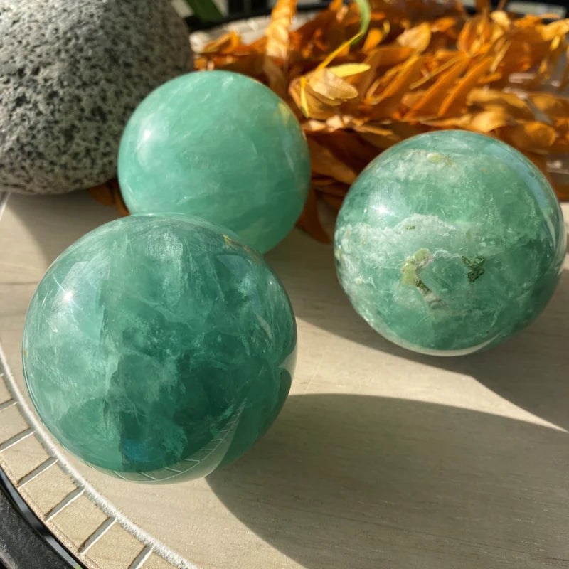 Green Fluorite Sphere