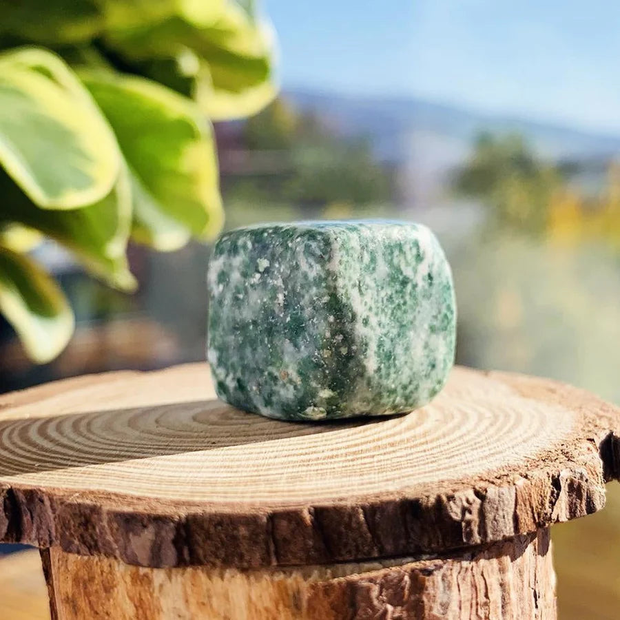 Green Spot Jasper Tumbled Cube