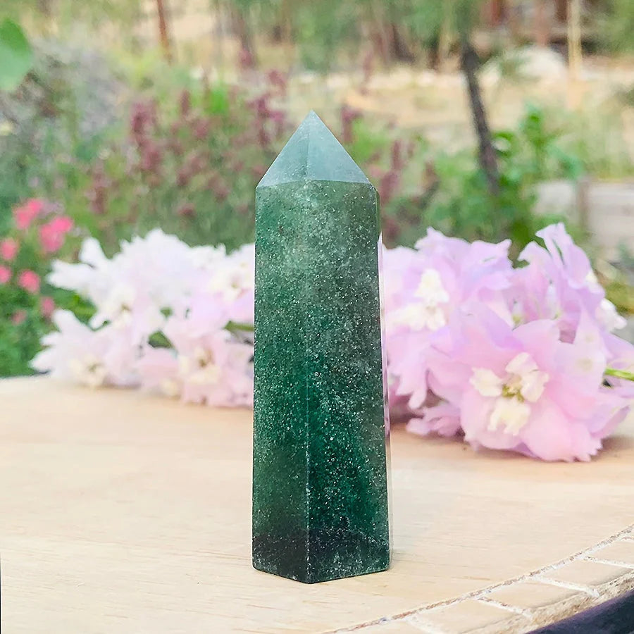 Green Strawberry Quartz Point