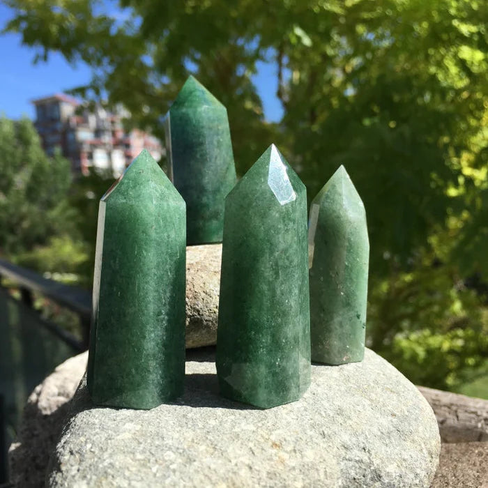 Green Strawberry Quartz Point