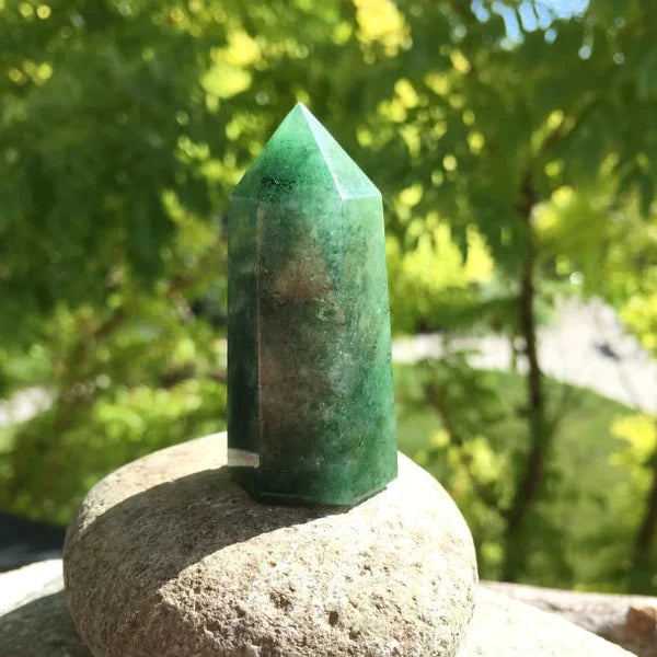 Green Strawberry Quartz Point