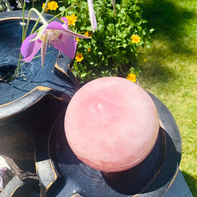 Large Rose Quartz Sphere