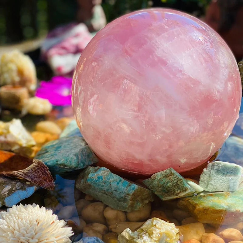 Large Rose Quartz Sphere