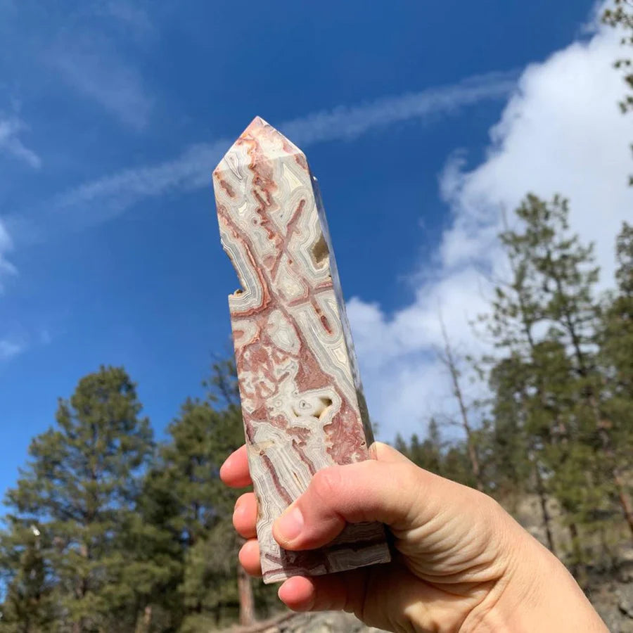 Mexican Lace Agate Druzy Large Generator