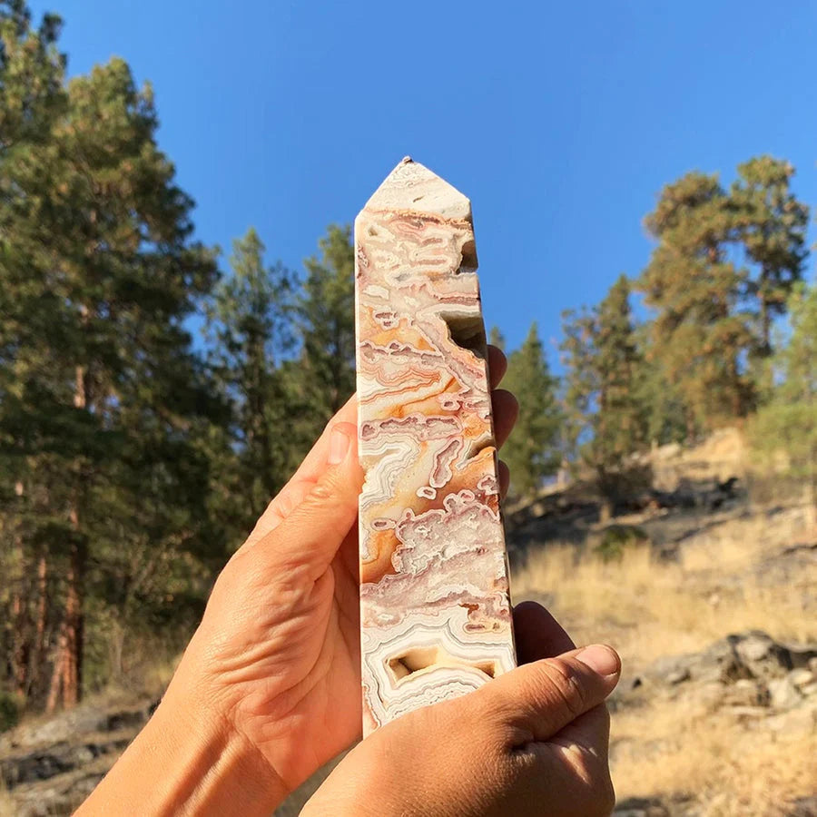 Mexican Lace Agate Druzy Large Generator