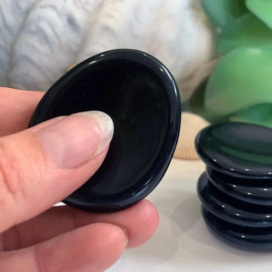 Obsidian Worry Stone