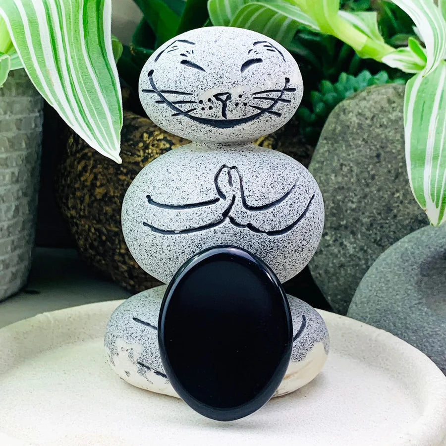 Obsidian Worry Stone