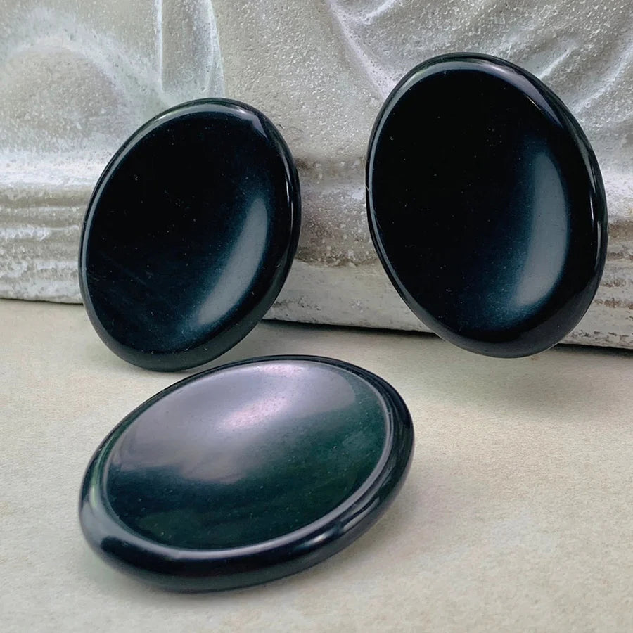 Obsidian Worry Stone