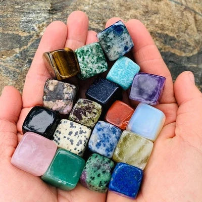 Blue Spot Jasper Tumbled Cube