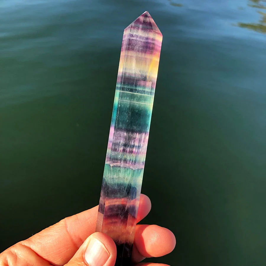 Rainbow Fluorite Point