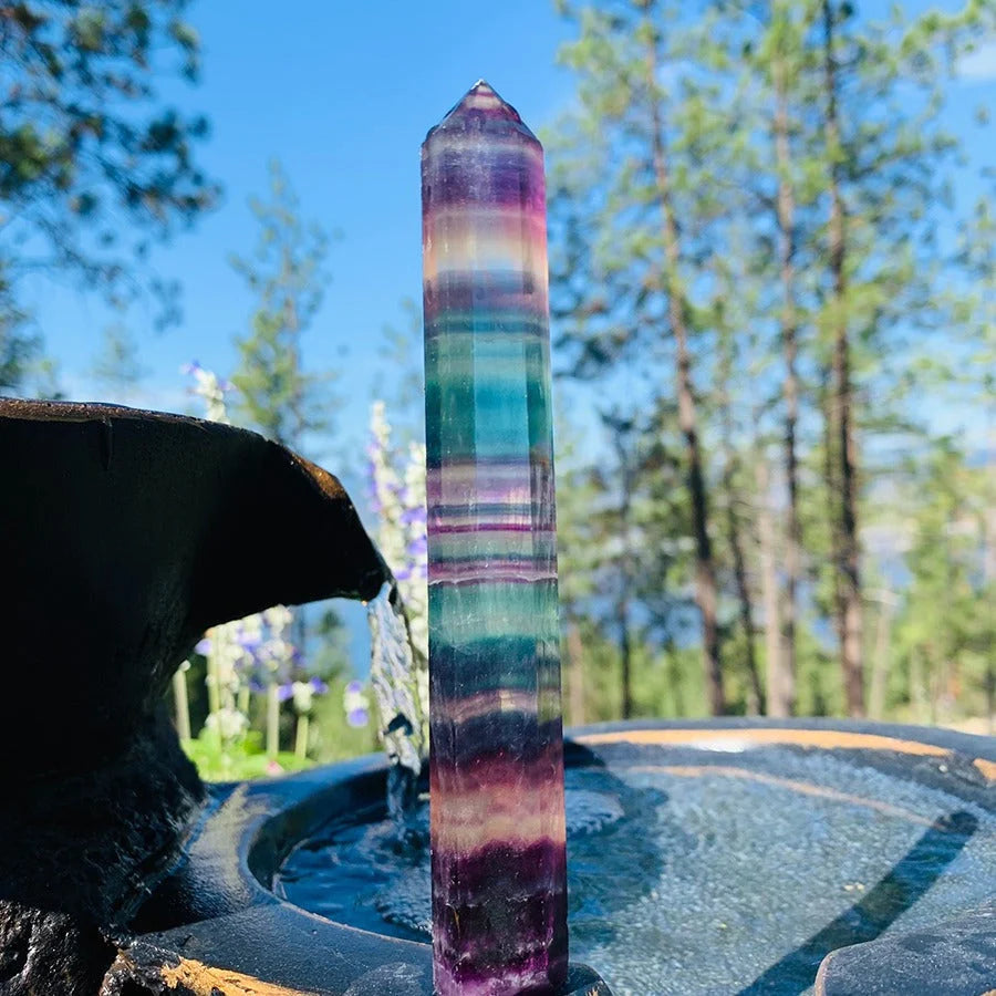 Rainbow Fluorite Point