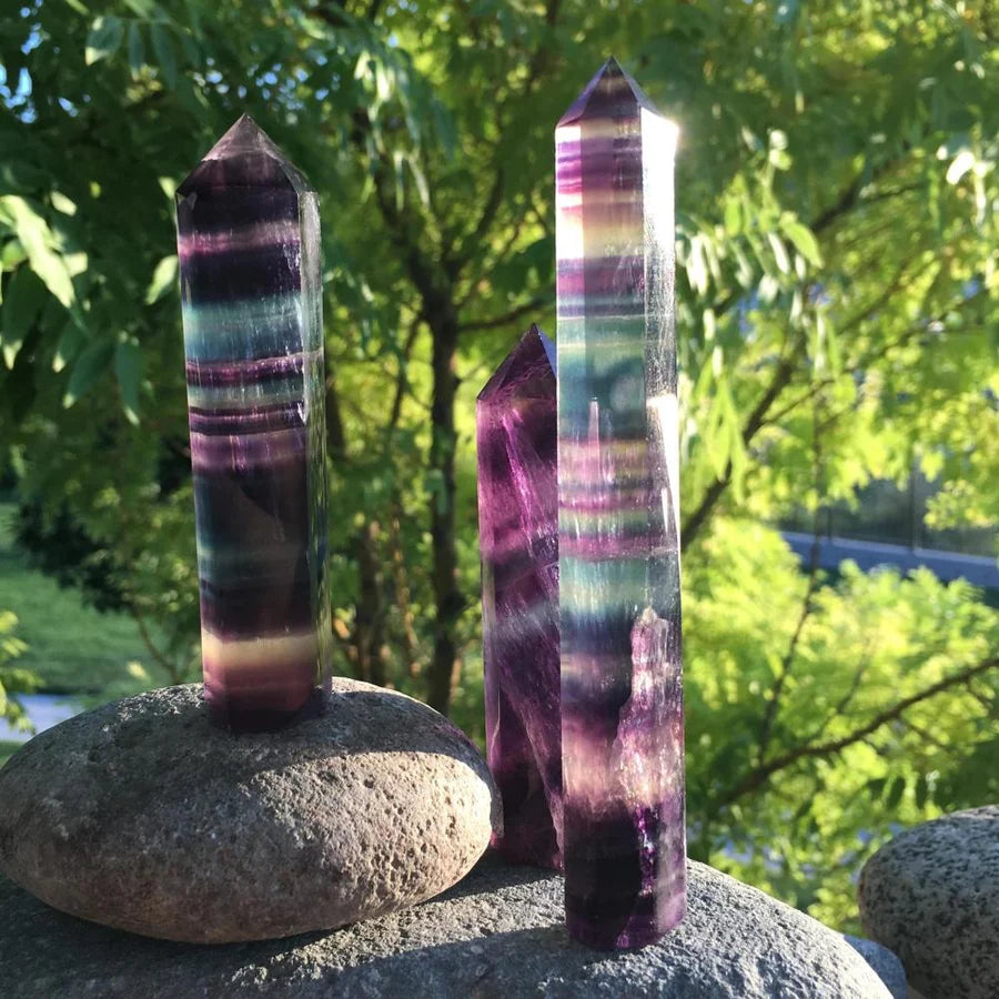 Rainbow Fluorite Point