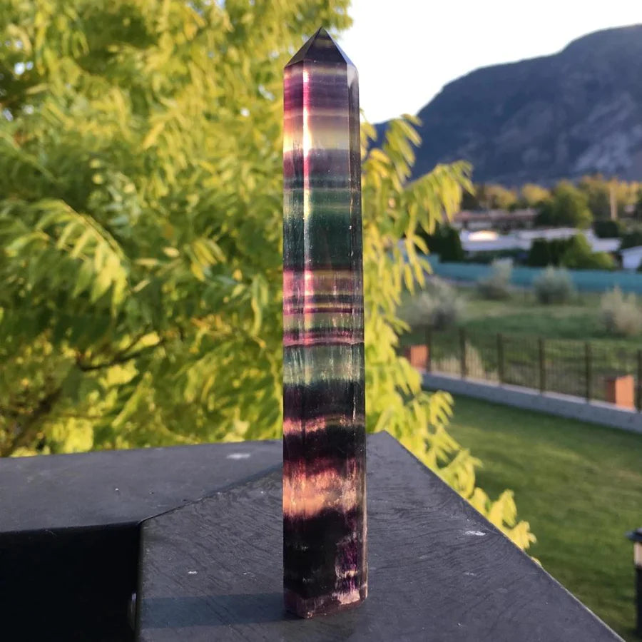 Rainbow Fluorite Point