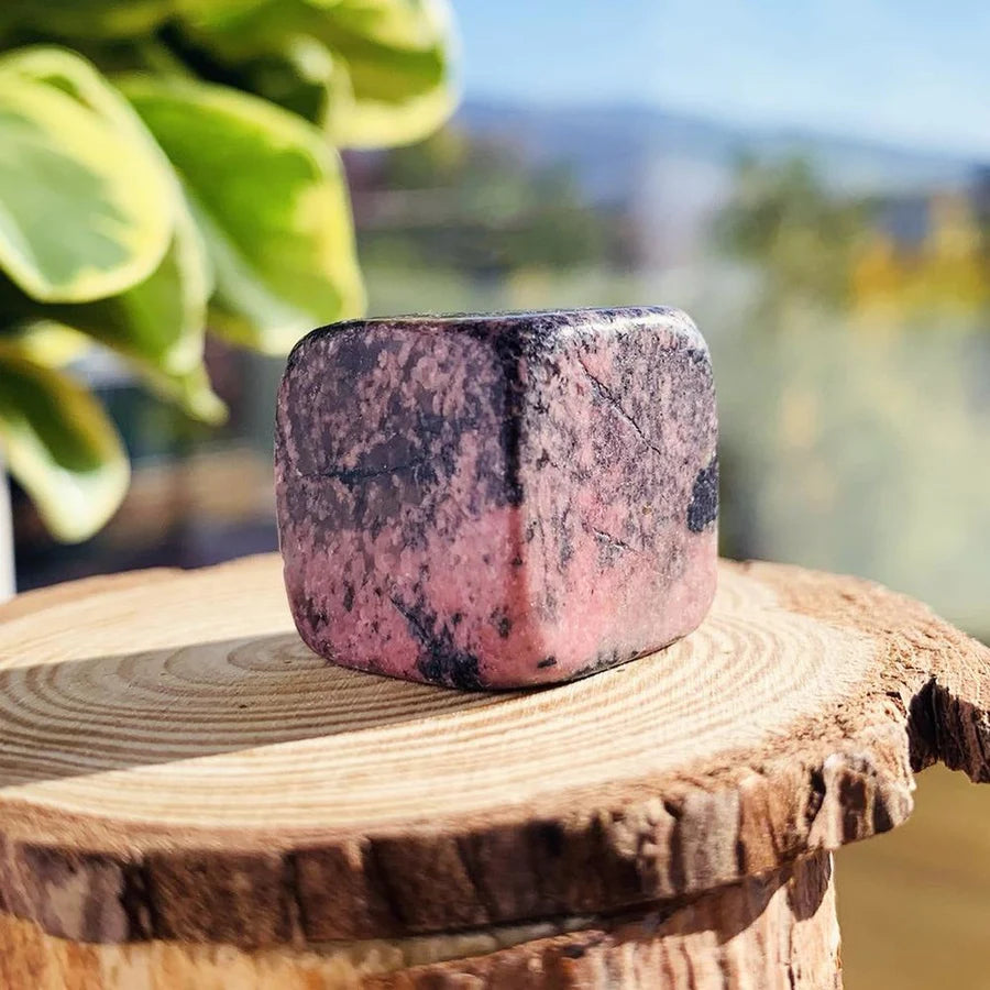 Rhodonite Tumbled Cube