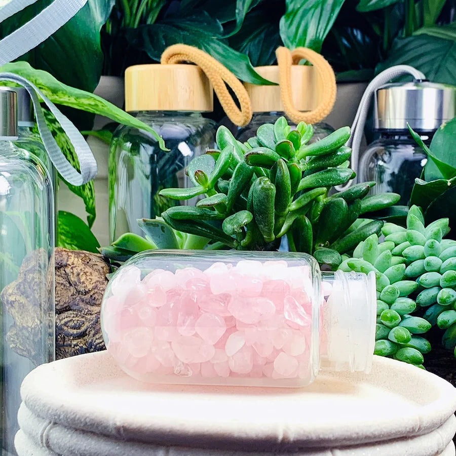 Rose Quartz Gem Pod Water Bottle