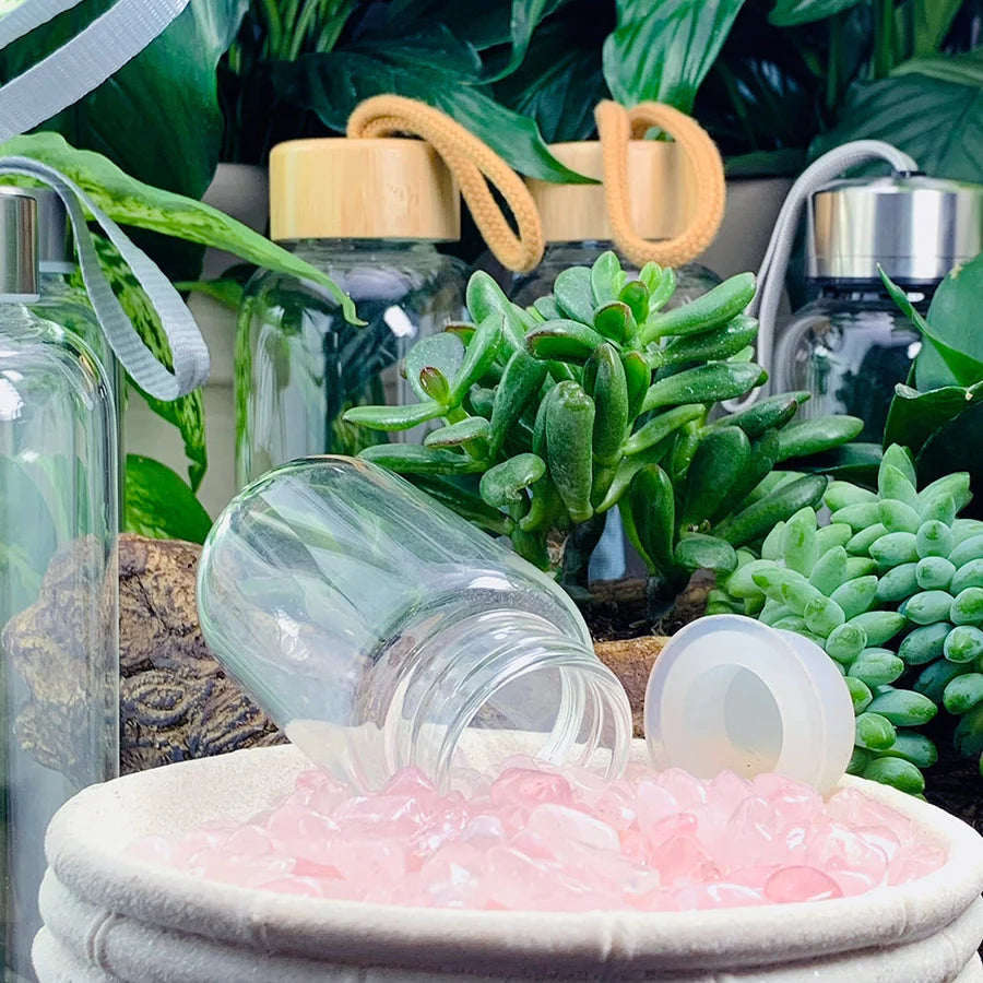 Rose Quartz Gem Pod Water Bottle