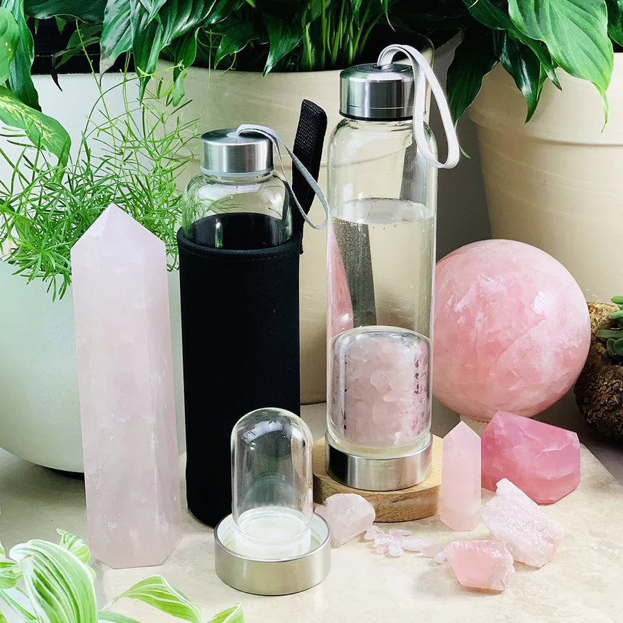 Rose Quartz Gem Pod Water Bottle