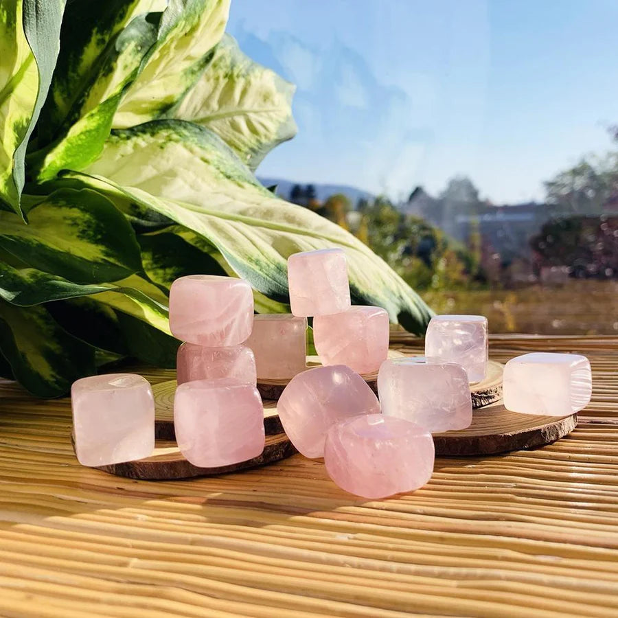 Rose Quartz Tumbled Cube