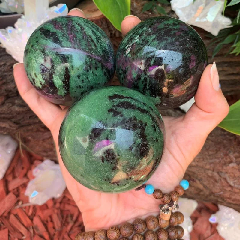 Ruby in Zoisite Sphere