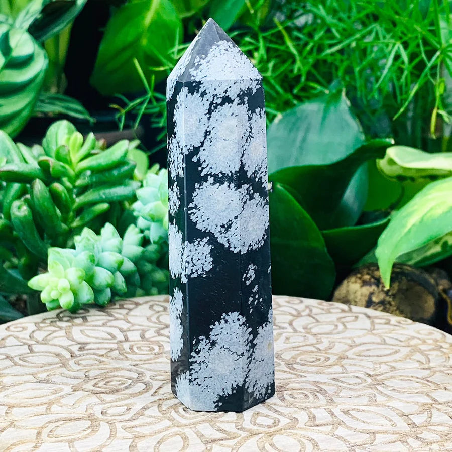 Snowflake Obsidian Point