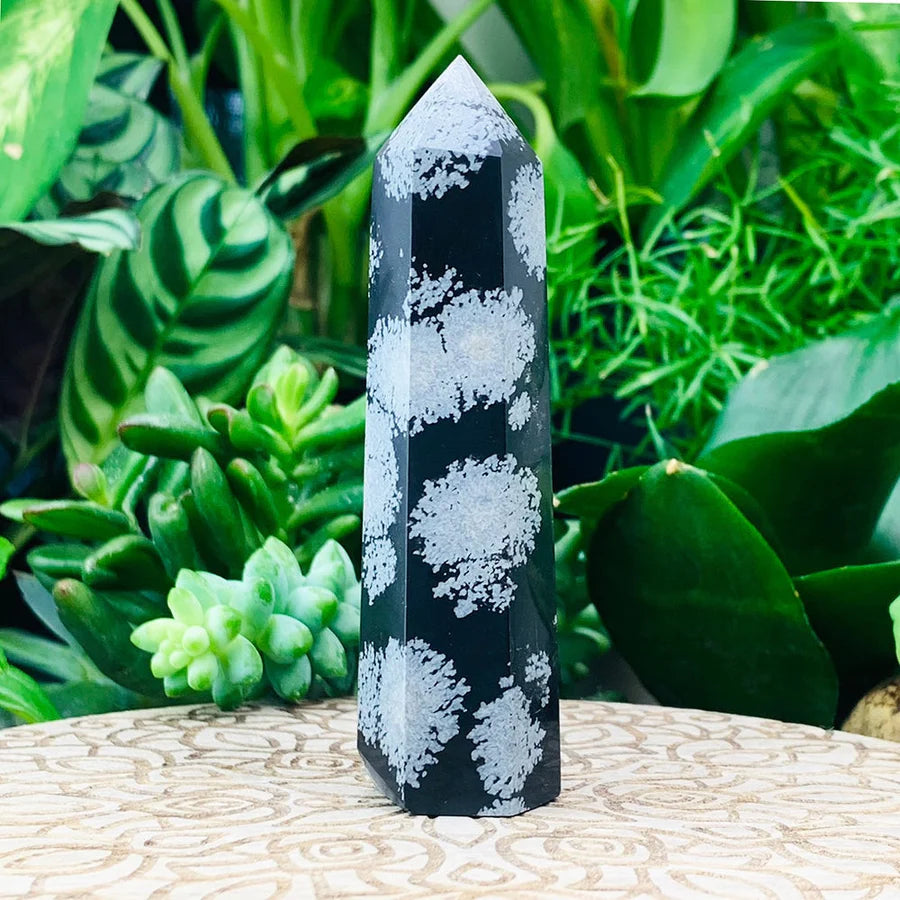 Snowflake Obsidian Point