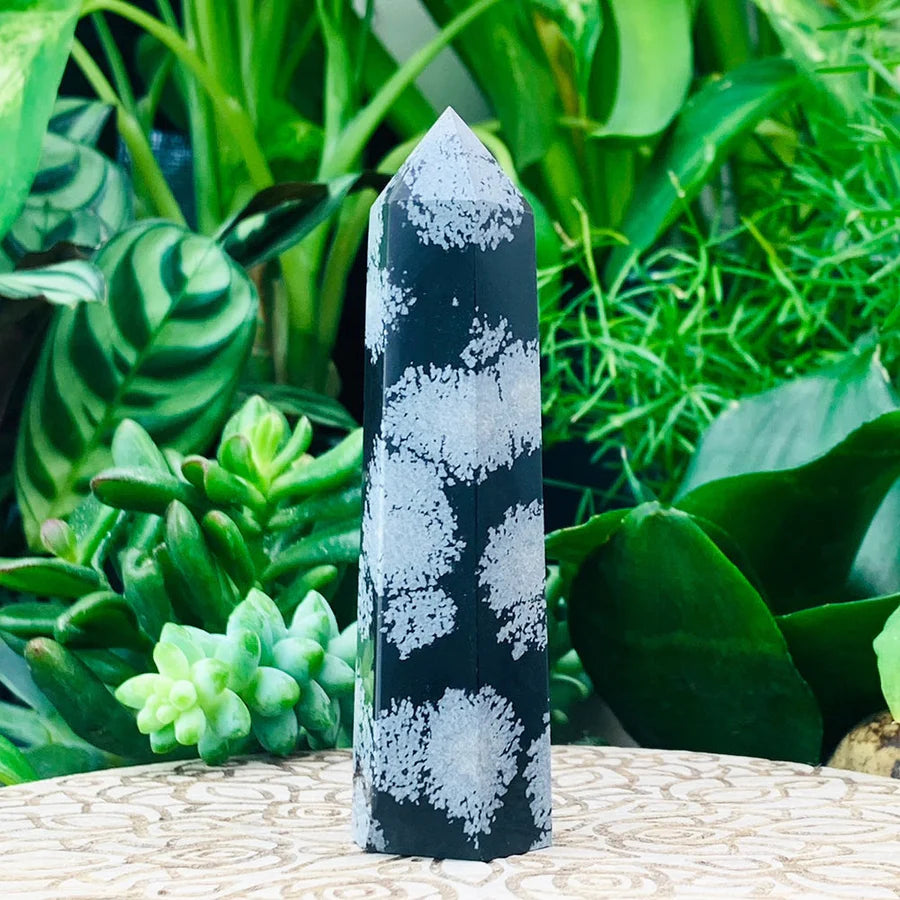 Snowflake Obsidian Point