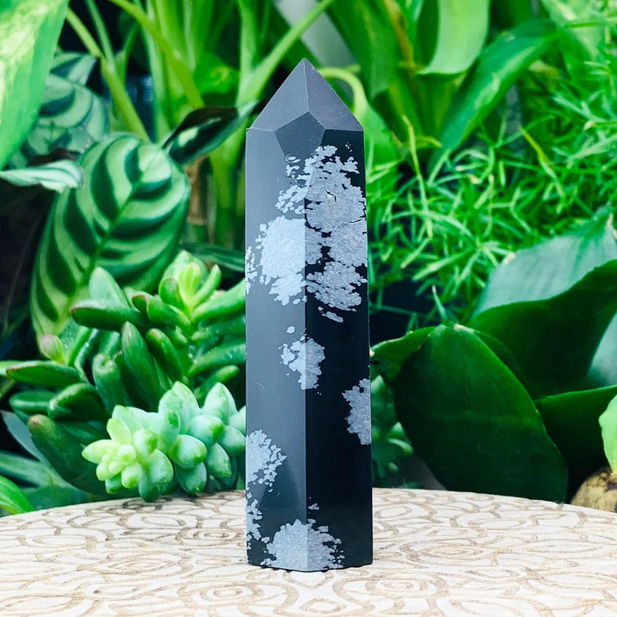 Snowflake Obsidian Point