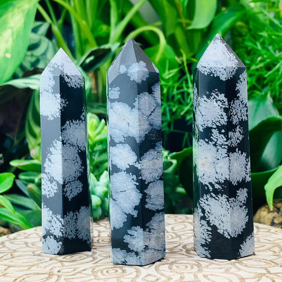 Snowflake Obsidian Point