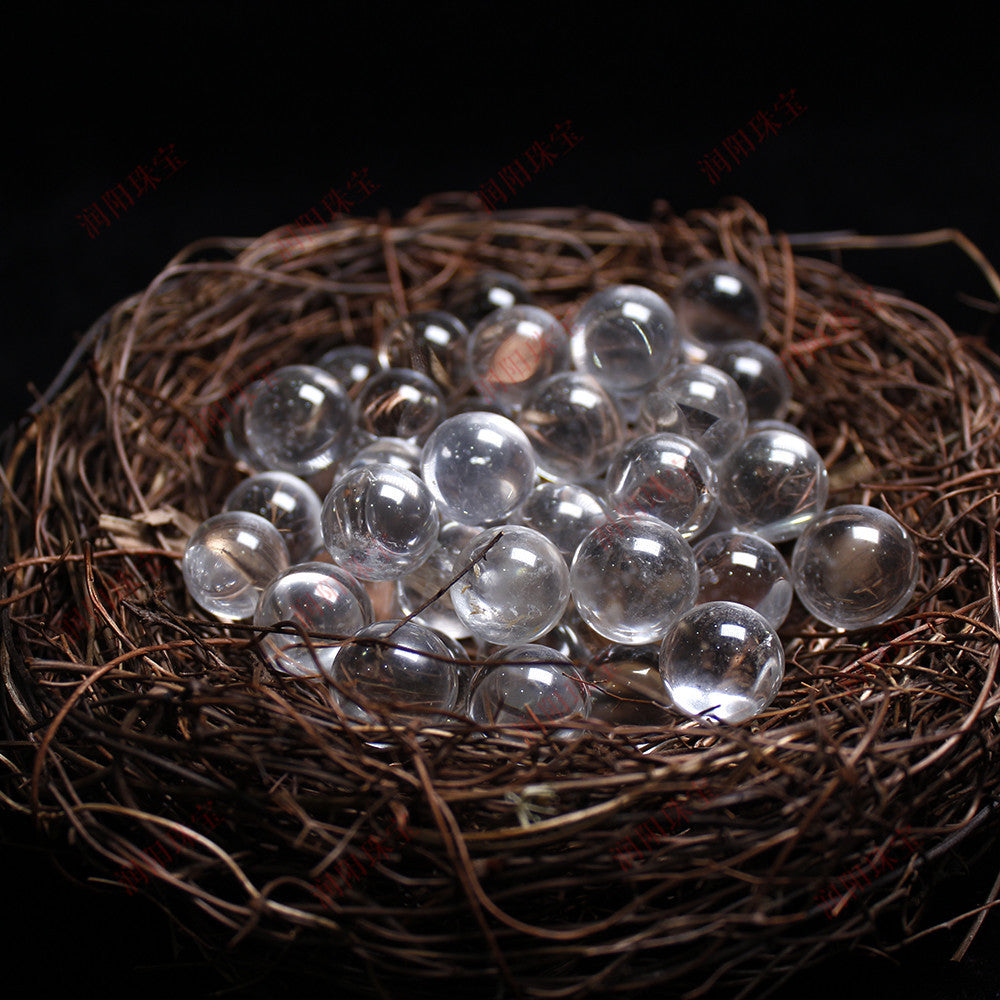 Natural mini clear quartz crystal ball  1.5cm