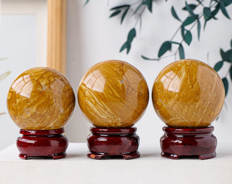 Serpenggiant /wood jasper stone crystal ball/sphere