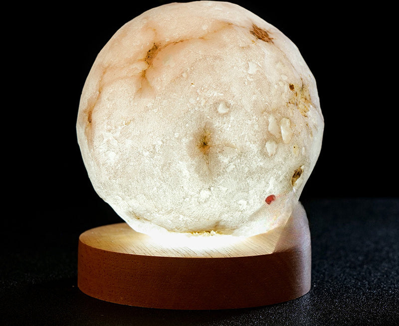 White agate Geode crystal ball/sphere