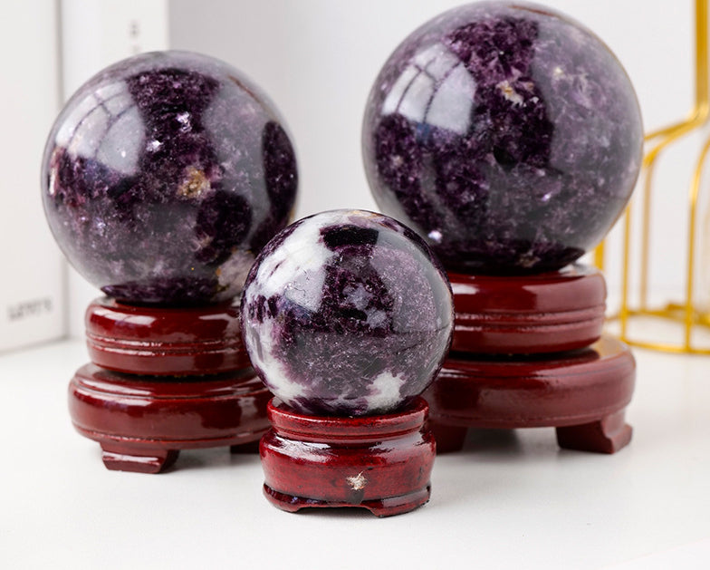 Top quality Purple Mica/Lepidolite crystal ball/sphere