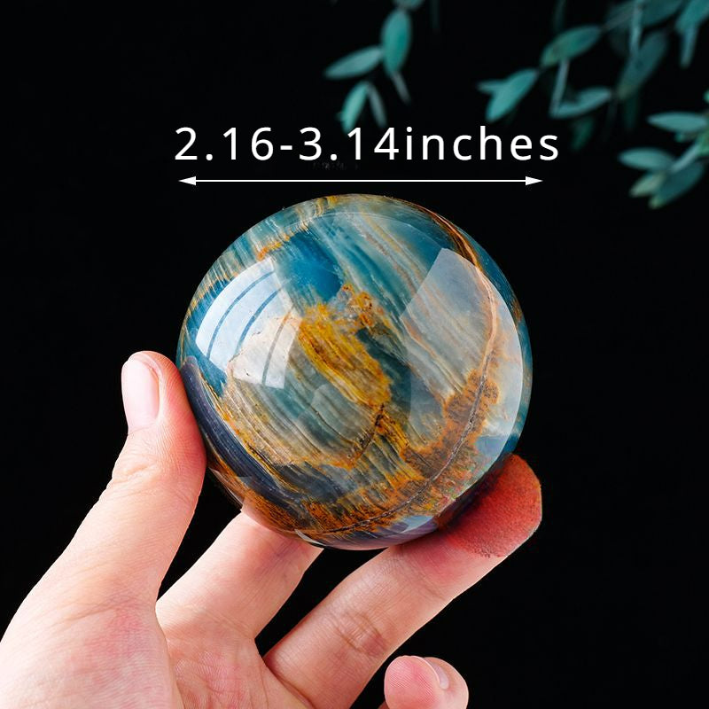 Natural blue onyx crystal ball/sphere