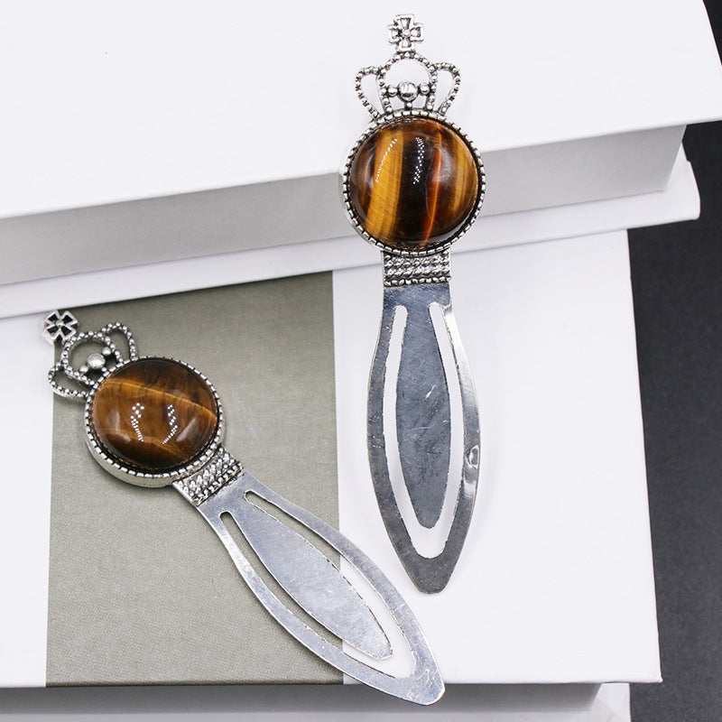 Crown bookmark alloy  crystal gem bookmark