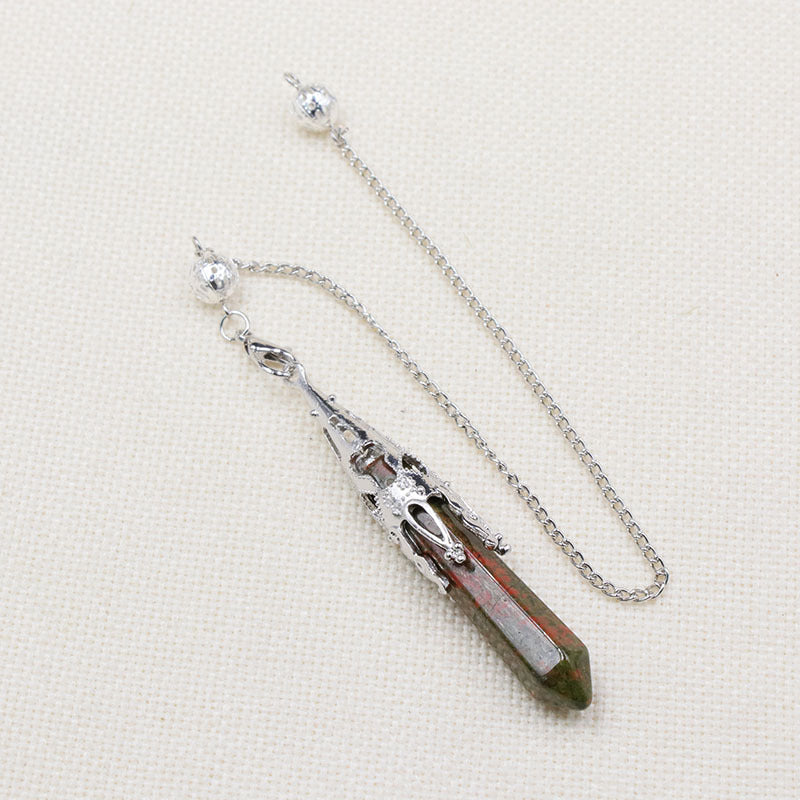 Rock crystal hexagonal column pendulum pendant